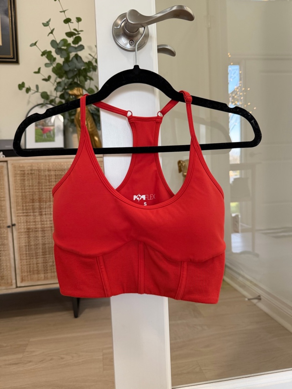 POPFLEX Plié Corset Crop Bralette - Cayenne